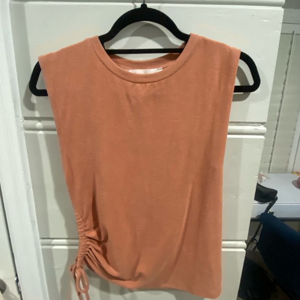Rust colored fitted top